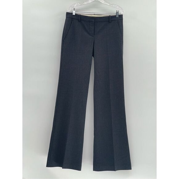 Theory Dress Pants Women Size 8 Gray Flare Leg Wool - Picture 1 of 11